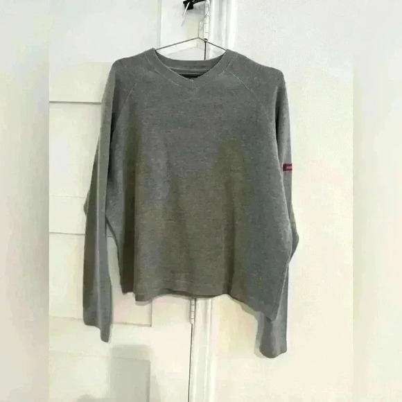 Abercrombie & Fitch Other - Abercrombie & Fitch Gray V Neck Cotton Sweater- Size Large- EUC